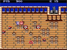 In game image of Higemaru Makai Shima - Nanatsu No Shima Daibouken on the MSX 2.