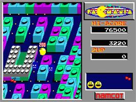 In game image of Pac-mania on the MSX 2.
