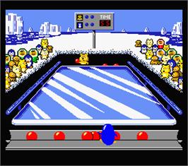 In game image of Penguin-Kun Wars on the MSX 2.