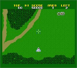 In game image of Xevious: Fardraut Saga on the MSX 2.