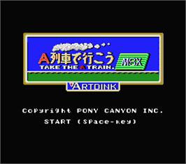 Title screen of A Ressha de Ikou on the MSX 2.