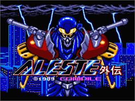 Title screen of Aleste on the MSX 2.