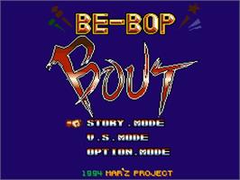 Title screen of Be-bop Bout on the MSX 2.