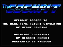 Title screen of Cockpit, The on the MSX 2.