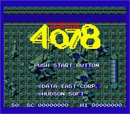 Title screen of Darwin 4078 on the MSX 2.