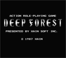 Title screen of Deep Forest on the MSX 2.