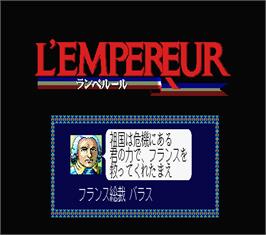 Title screen of Empereur, L' on the MSX 2.