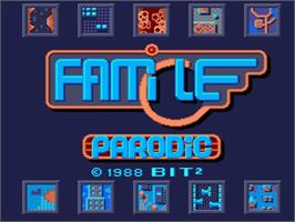 Title screen of Famicle Parodic on the MSX 2.