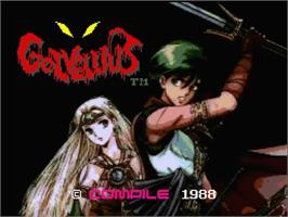 Title screen of Golvellius 2 on the MSX 2.