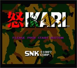 Title screen of Ikari on the MSX 2.