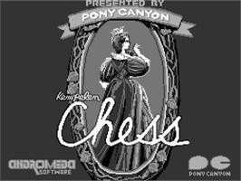 Title screen of Kempelen Chess on the MSX 2.