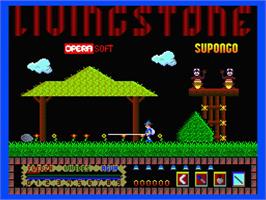 Title screen of Livingstone Supongo on the MSX 2.