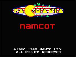 Title screen of Pac-mania on the MSX 2.