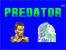 Title screen of Predator on the MSX 2.