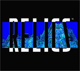 Title screen of Relics on the MSX 2.
