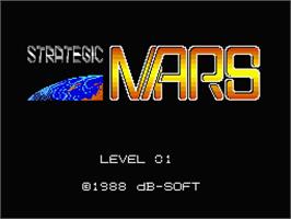 Title screen of Strategic Mars on the MSX 2.
