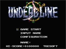 Title screen of Undeadline on the MSX 2.
