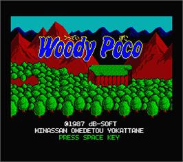 Title screen of Woody Poco on the MSX 2.