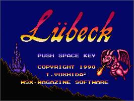 Title screen of Yoshida Konzern - Lubeck on the MSX 2.