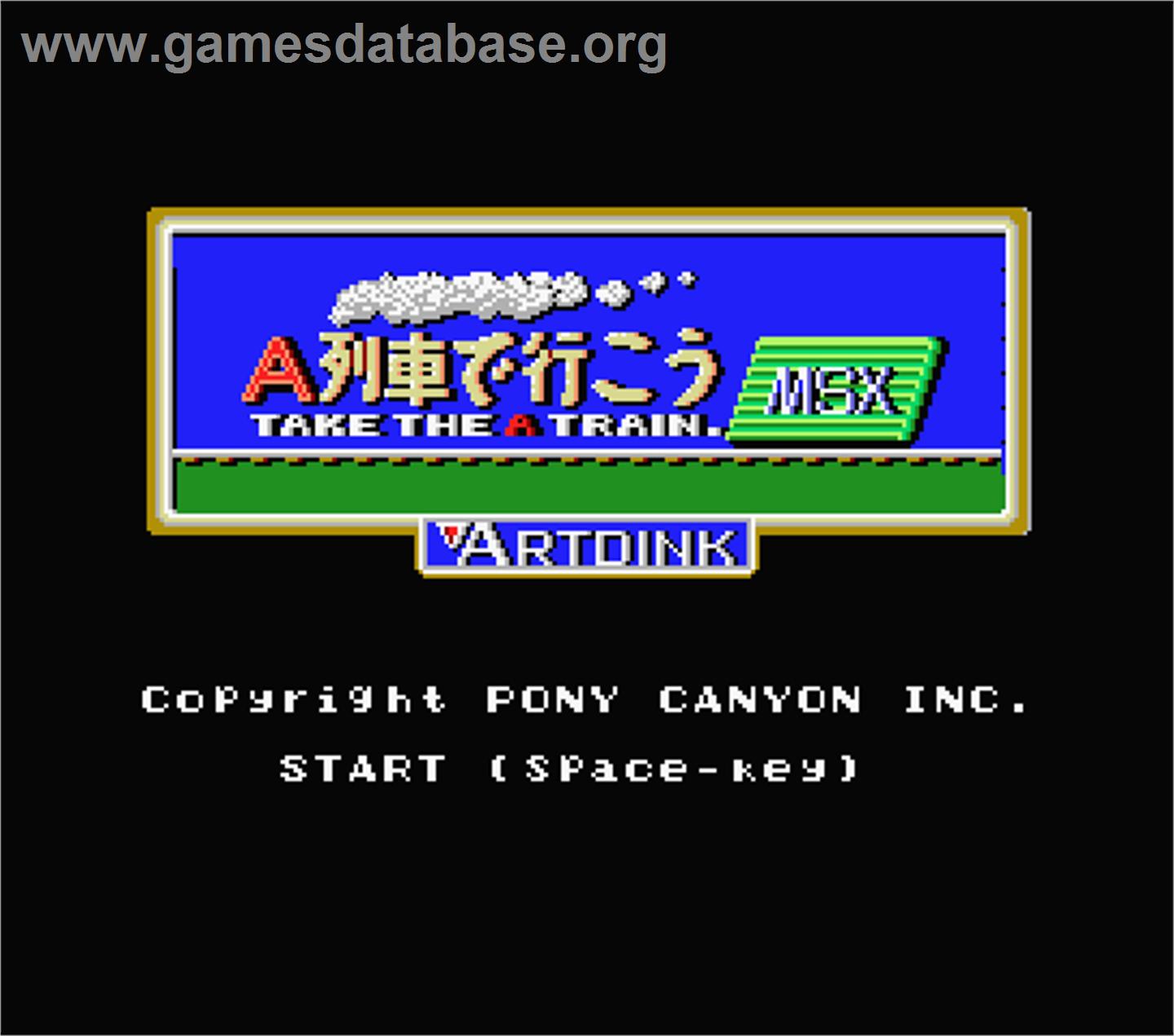 A Ressha de Ikou - MSX 2 - Artwork - Title Screen