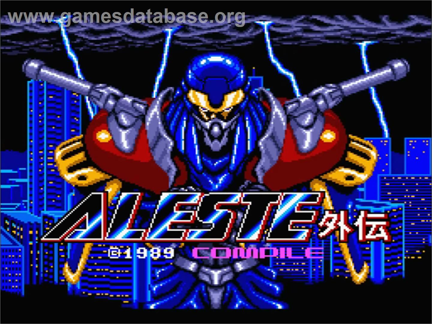 Aleste - MSX 2 - Artwork - Title Screen