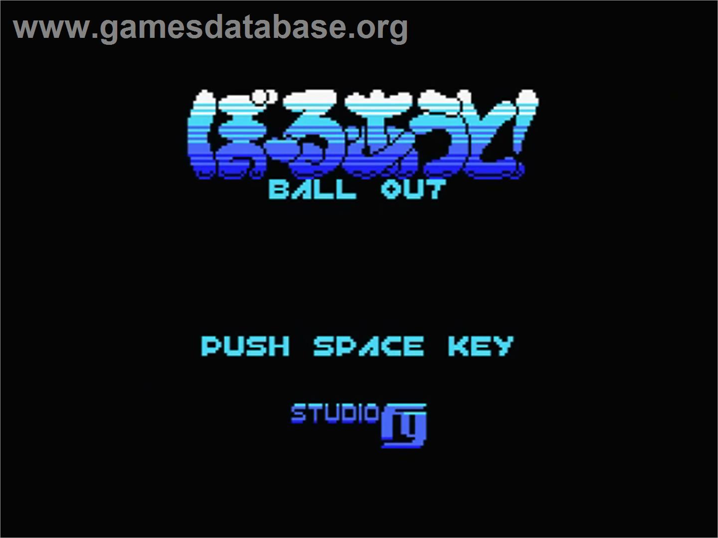 Ball Out - MSX 2 - Artwork - Title Screen