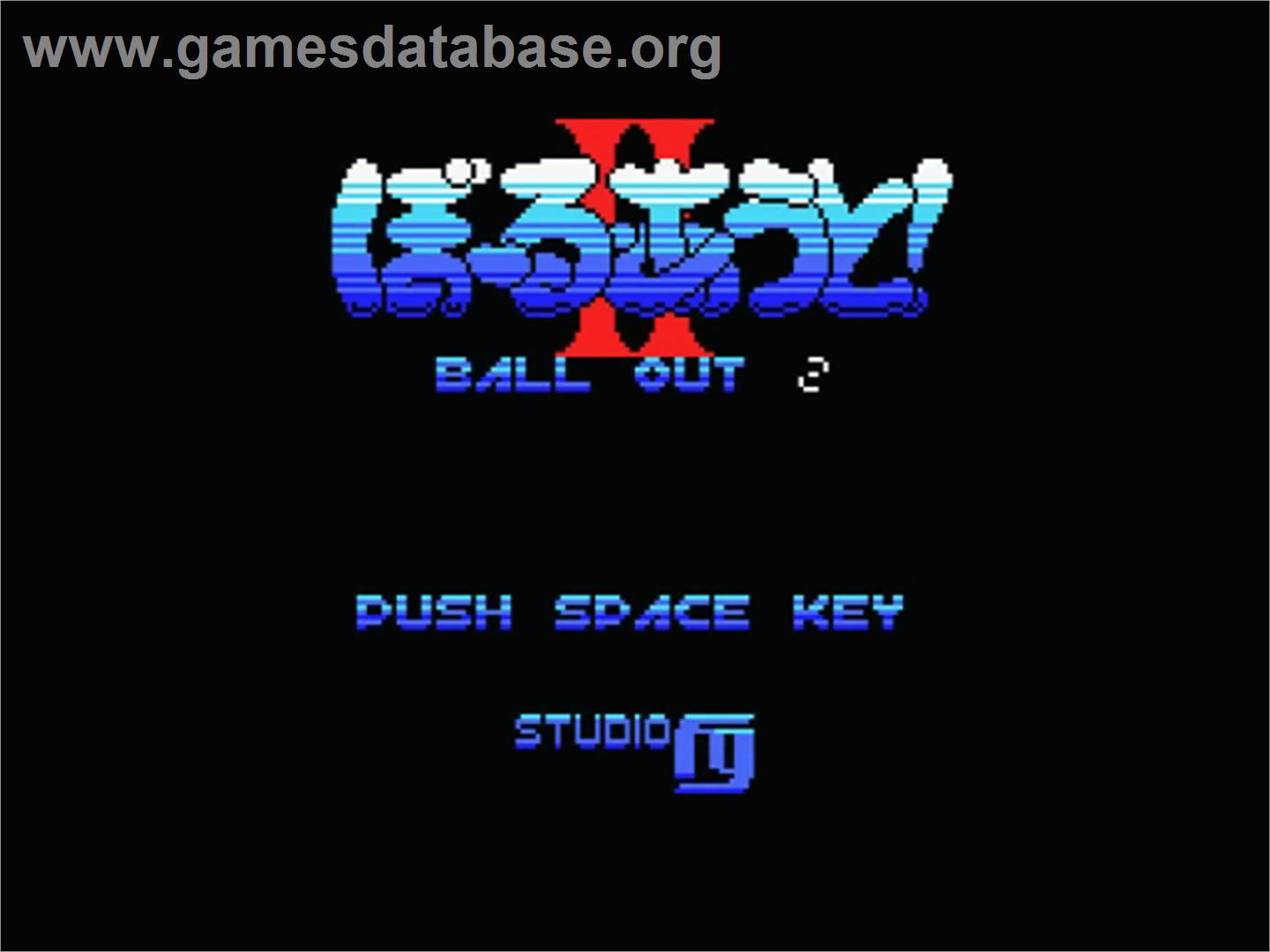 Ball Out 2 - MSX 2 - Artwork - Title Screen