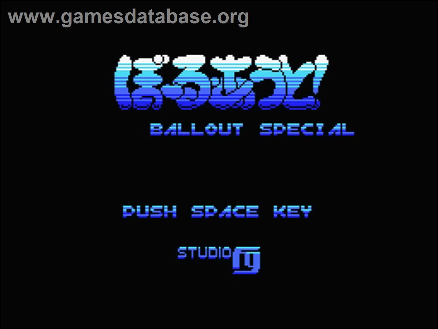 Ball Out Special - MSX 2 - Artwork - Title Screen