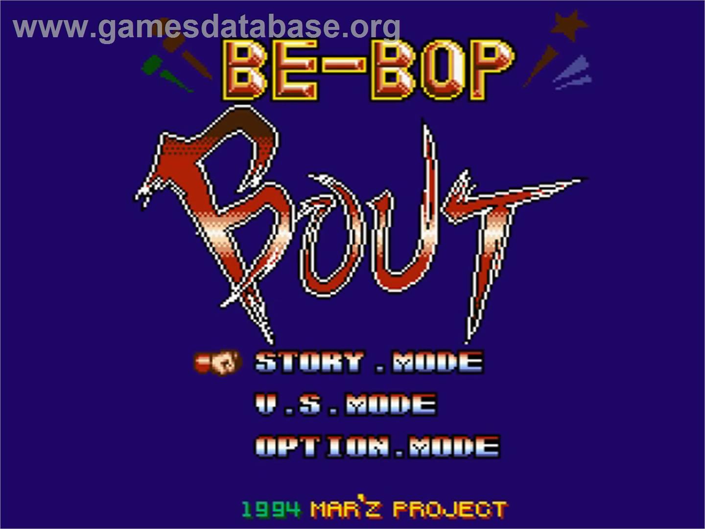 Be-bop Bout - MSX 2 - Artwork - Title Screen