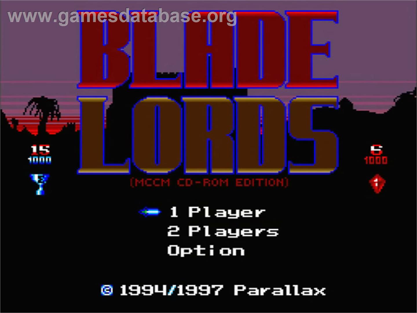 Blade Lords - MSX 2 - Artwork - Title Screen