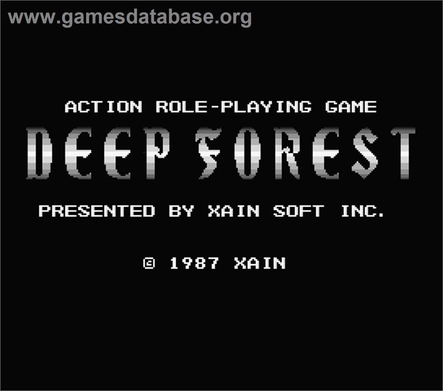 Deep Forest - MSX 2 - Artwork - Title Screen