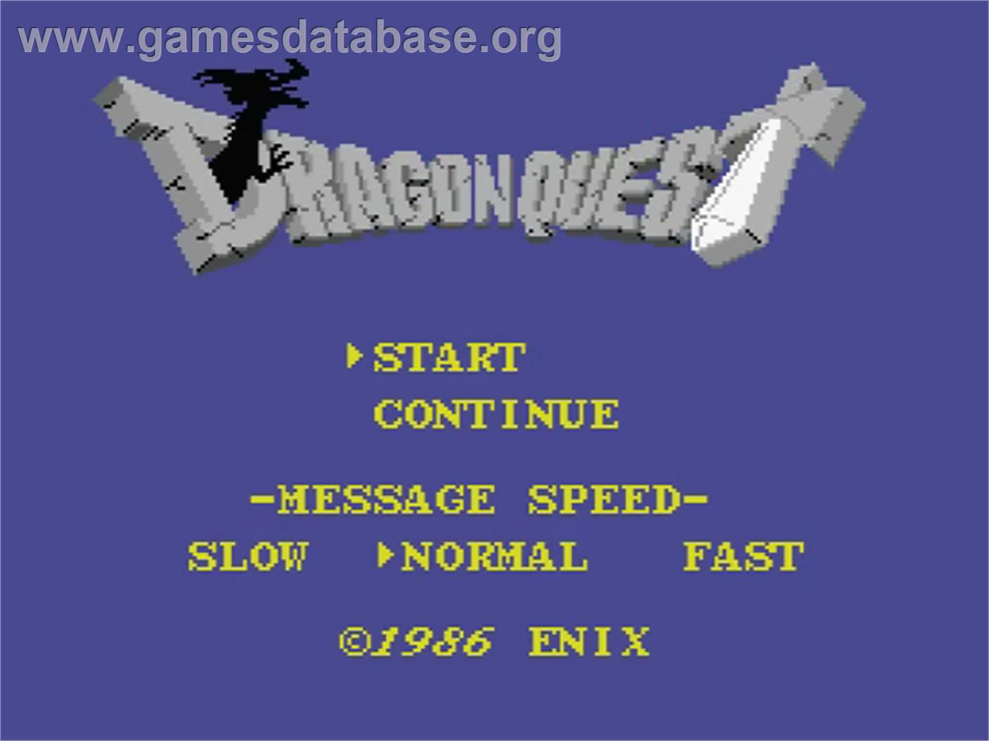 Dragon Quest - MSX 2 - Artwork - Title Screen