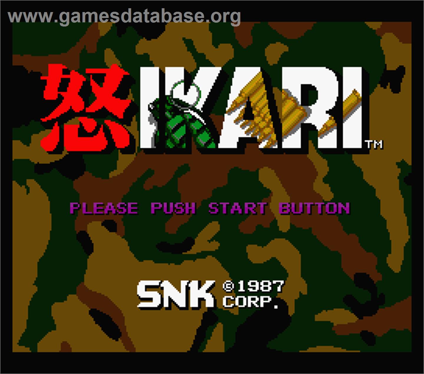 Ikari - MSX 2 - Artwork - Title Screen
