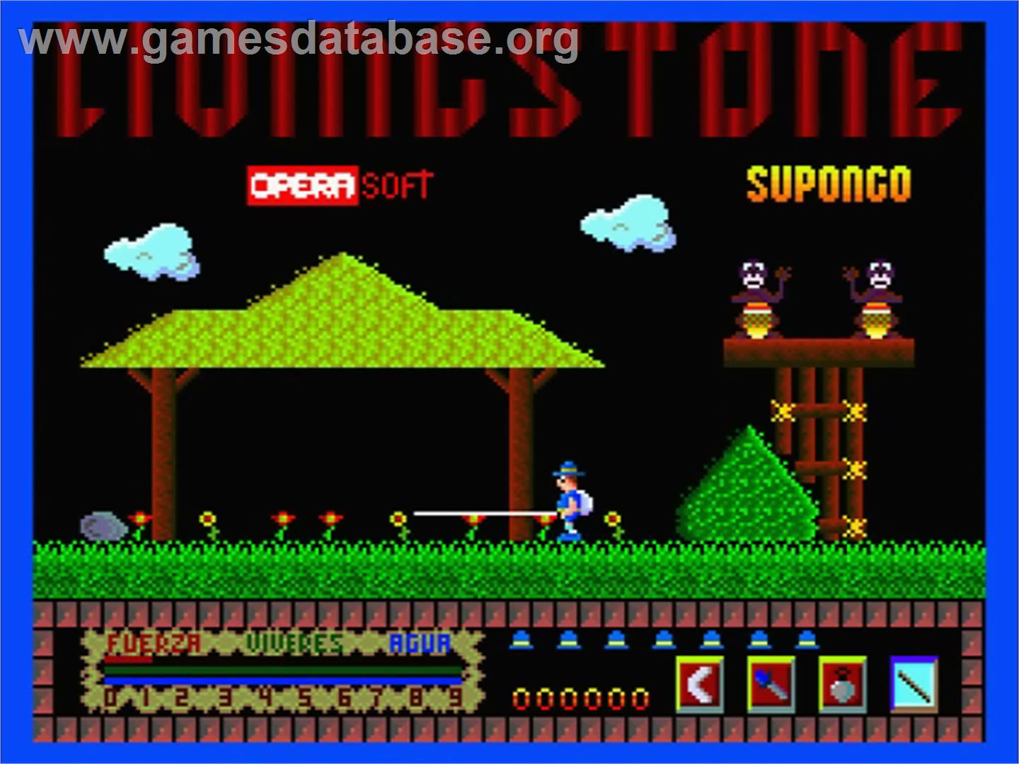 Livingstone Supongo - MSX 2 - Artwork - Title Screen