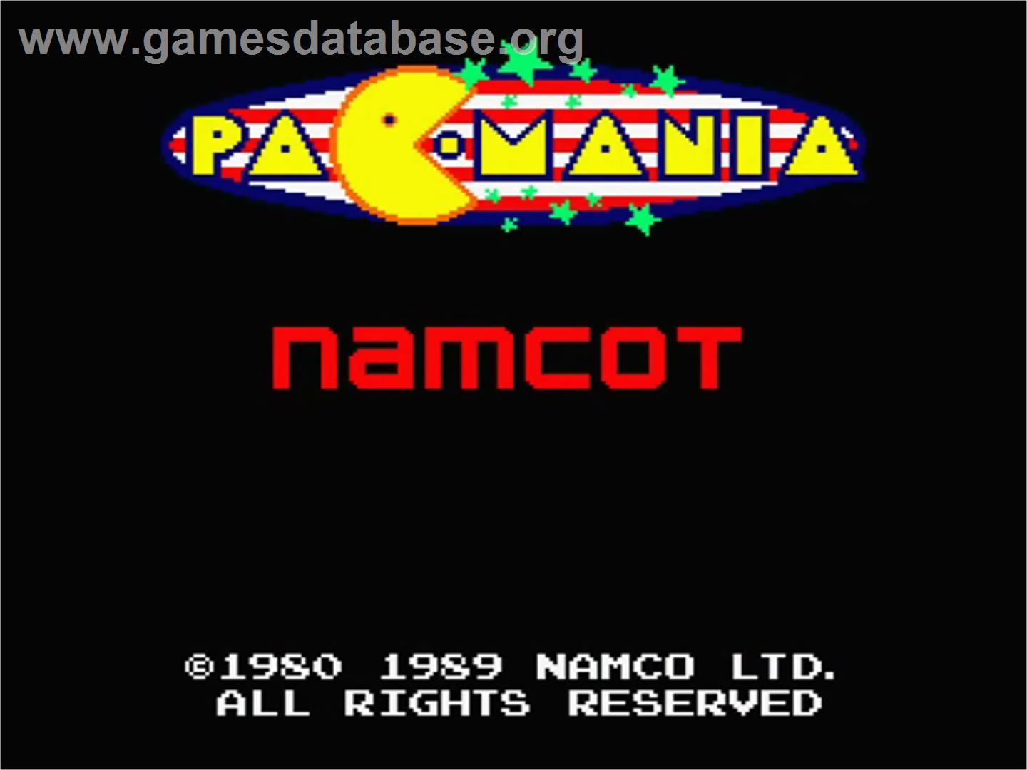 Pac-Mania - MSX 2 - Artwork - Title Screen
