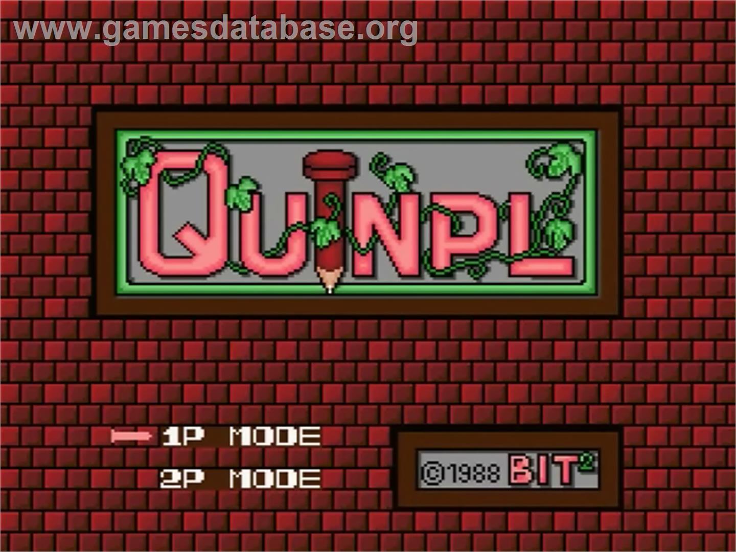 Quinpl - MSX 2 - Artwork - Title Screen