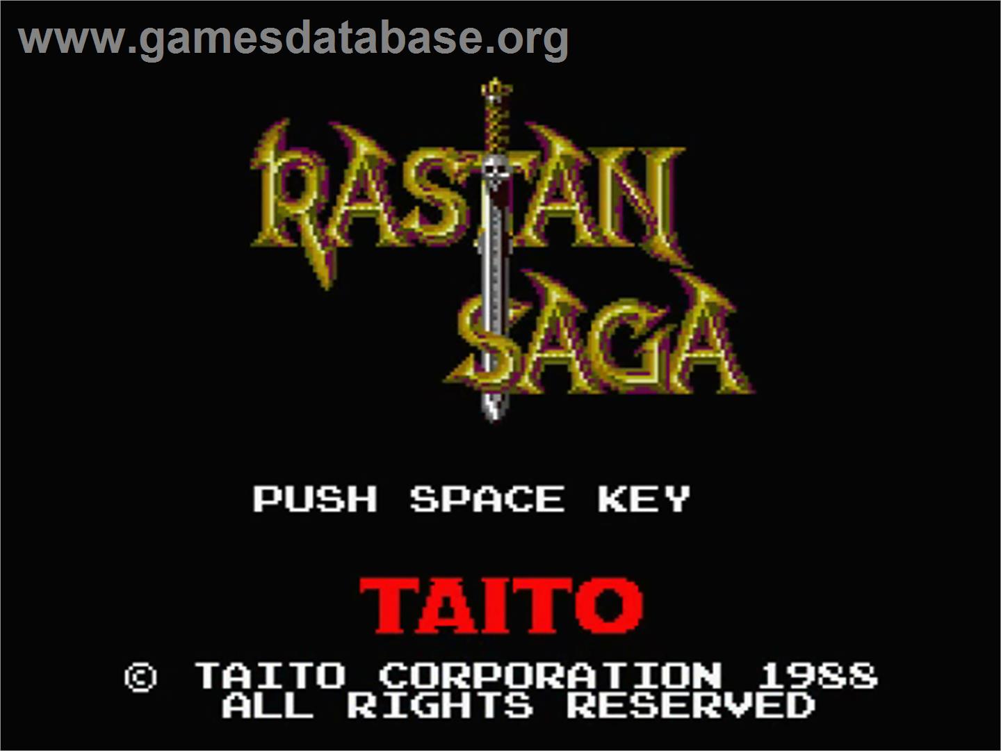 Rastan Saga - MSX 2 - Artwork - Title Screen