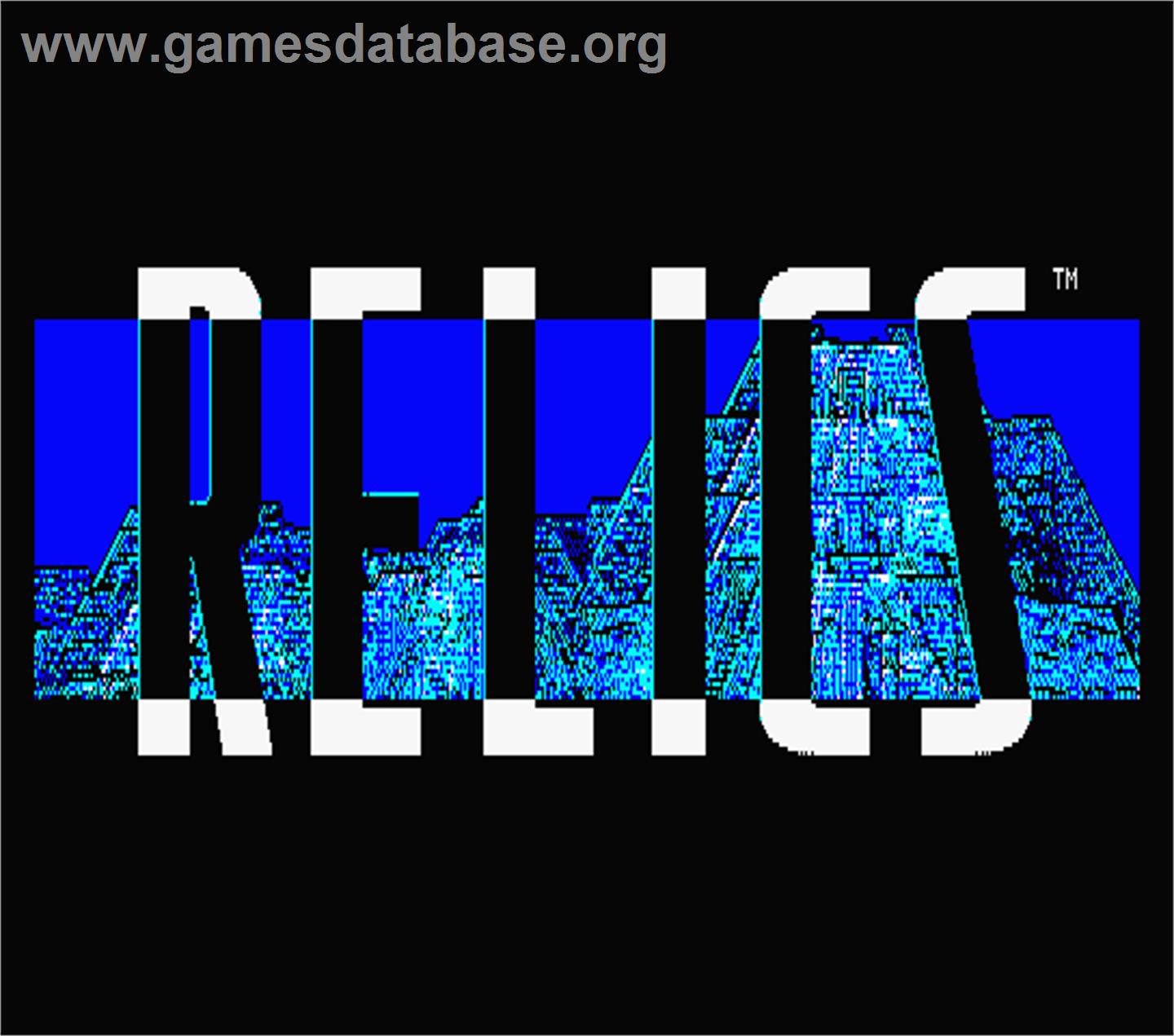 Relics - MSX 2 - Artwork - Title Screen