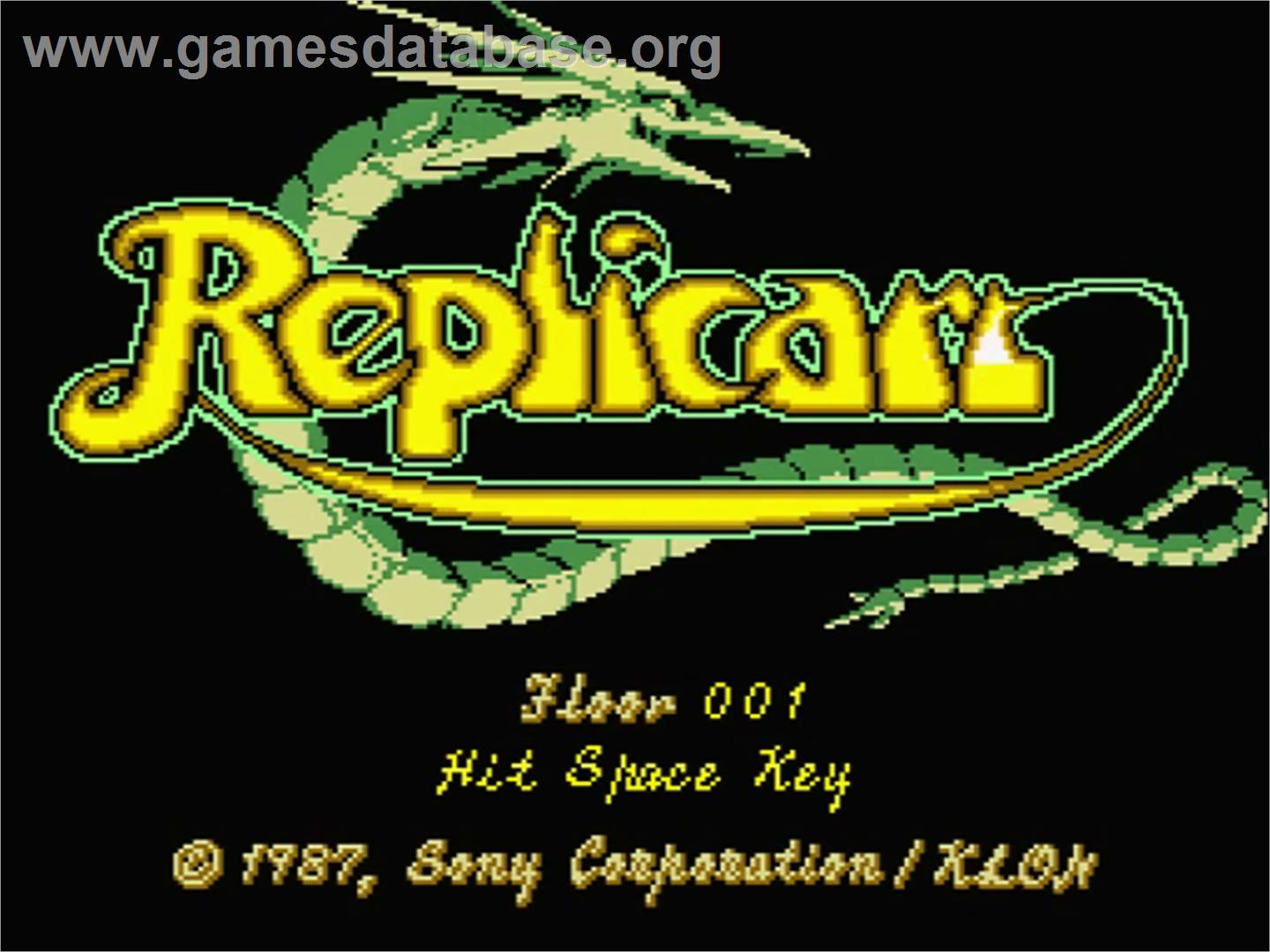 Replicart - MSX 2 - Artwork - Title Screen