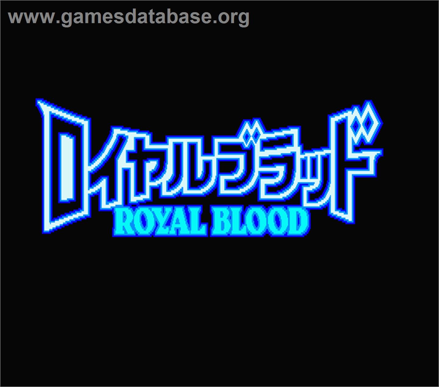 Royal Blood - MSX 2 - Artwork - Title Screen