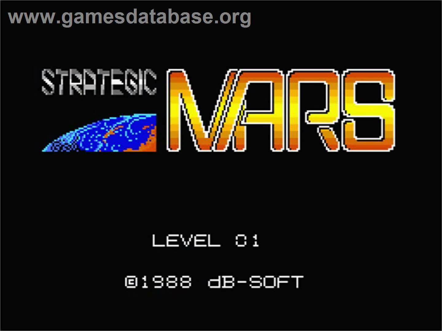 Strategic Mars - MSX 2 - Artwork - Title Screen