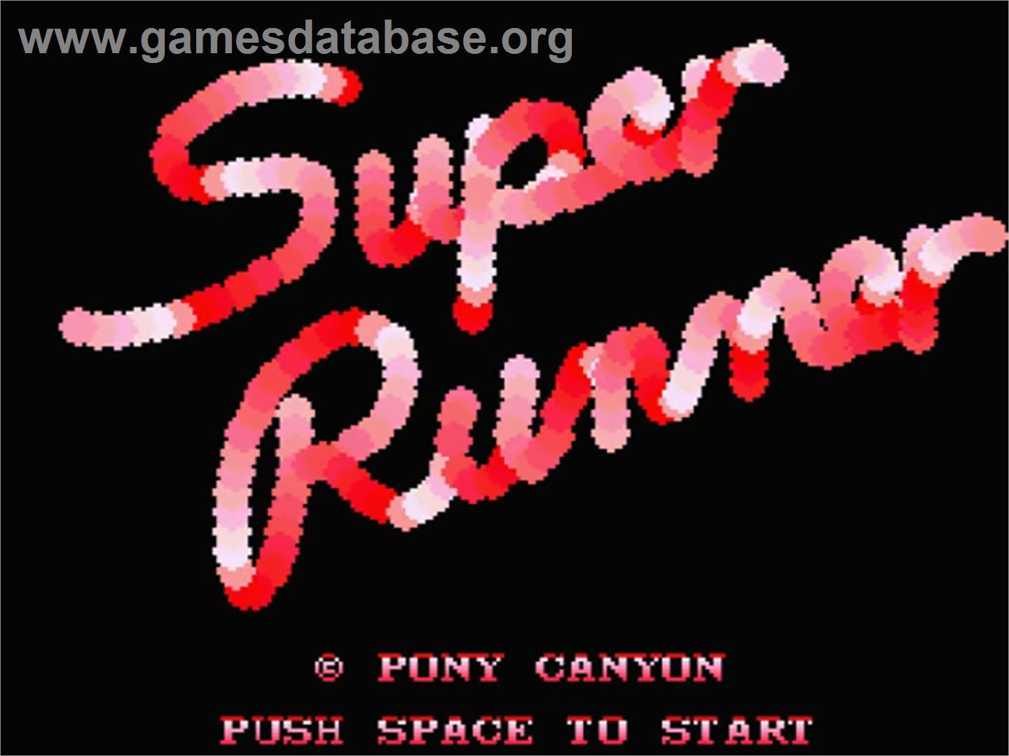Super Runner - MSX 2 - Artwork - Title Screen