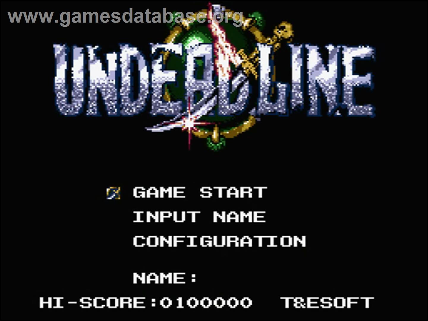 Undead Line - MSX 2 - Artwork - Title Screen