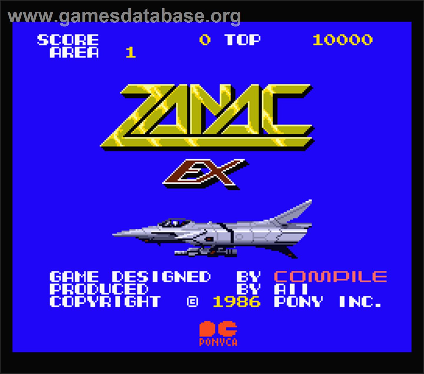 Zanac EX - MSX 2 - Artwork - Title Screen