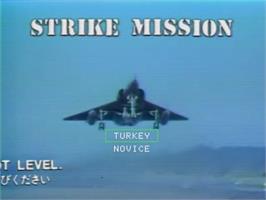 Title screen of Strike Mission on the MSX Laserdisc.