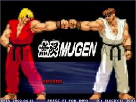 Title screen of Hi-Res Mugen on the MUGEN.