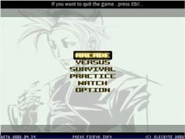 Title screen of King of Fighters Zillion on the MUGEN.