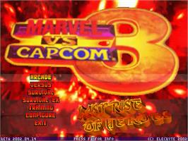 Title screen of Marvel vs Capcom 3: Last Rise of Heroes on the MUGEN.