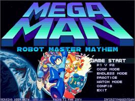 Title screen of Megaman Battle - Robot Master Mayhem on the MUGEN.