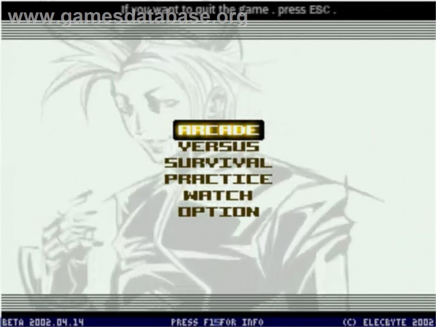 King of Fighters Zillion - MUGEN - Artwork - Title Screen